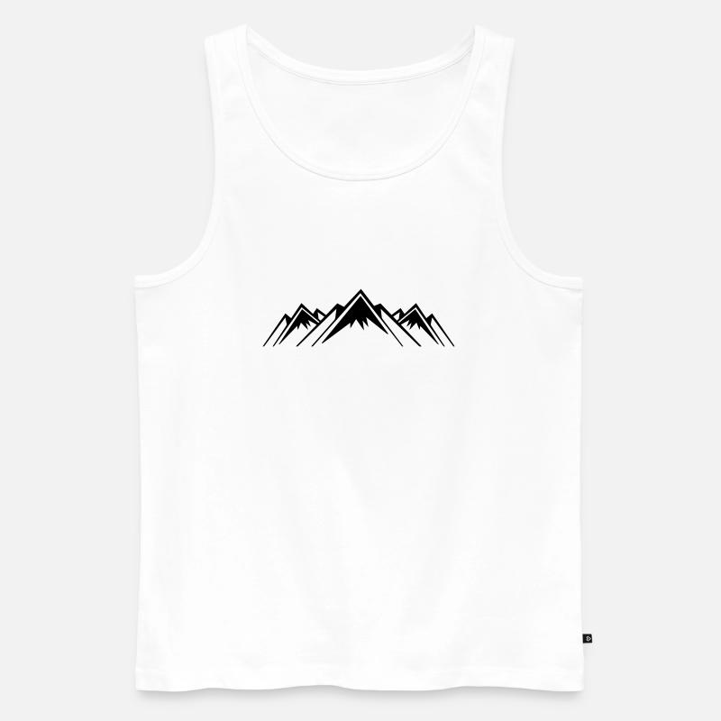mountains icon - Männer Premium Bio Tank Top - Weiß