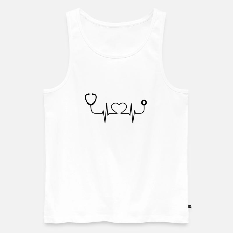 Krankenschwerster - Männer Premium Bio Tank Top - Weiß