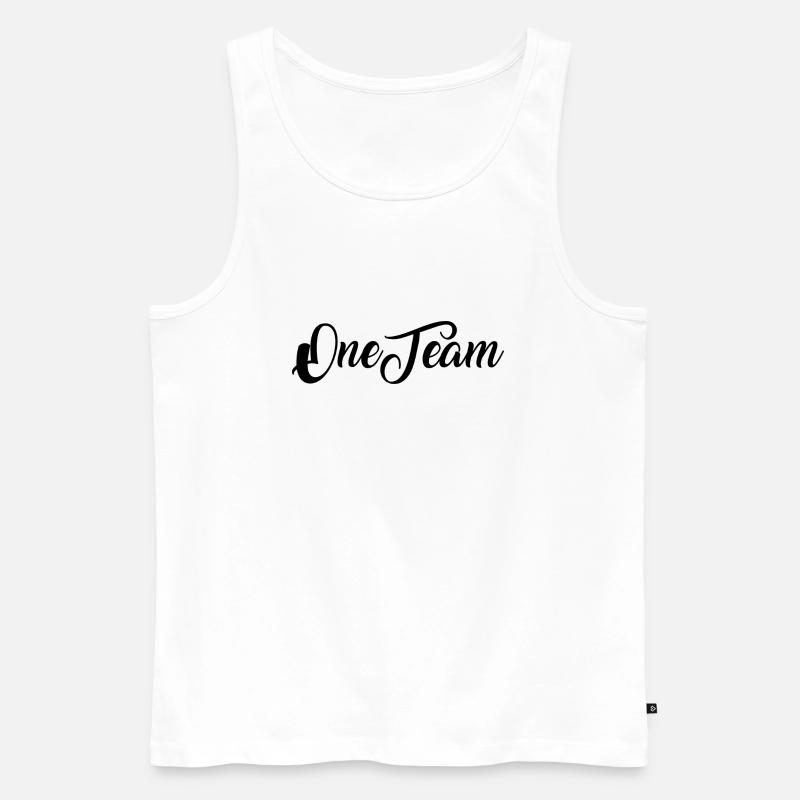 One Team - Männer Premium Bio Tank Top - Weiß