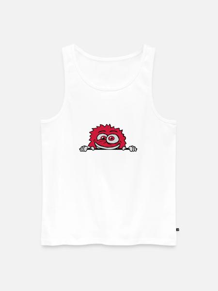 Nervous breakdown monster shield crazy - Men's Premium Organic Tank Top - white