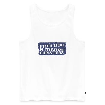 Santa Funny Sayings Adorable Dinosaur Tshirt - Men's Premium Organic Tank Top - white - Front - Michal (187cm)