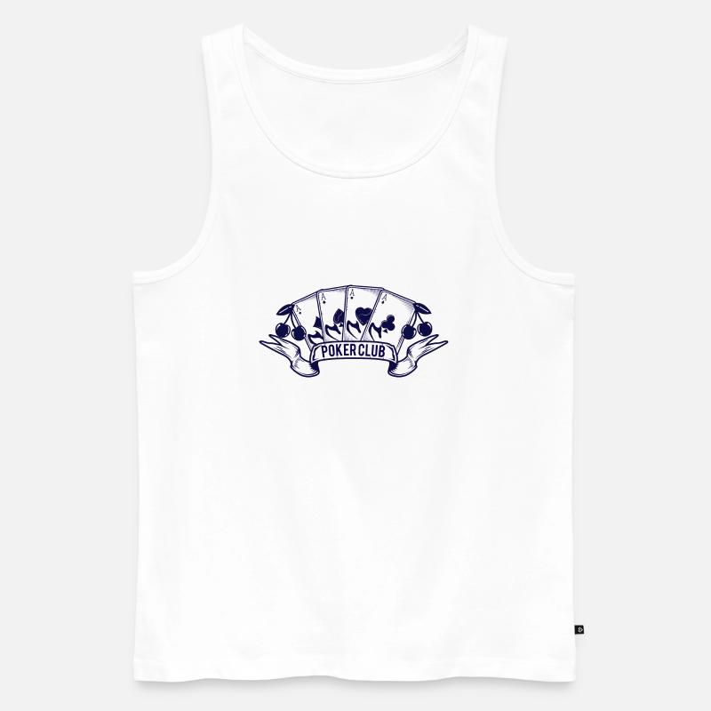 Boardgame Chess Backgammon Game Night - Men's Premium Organic Tank Top - white