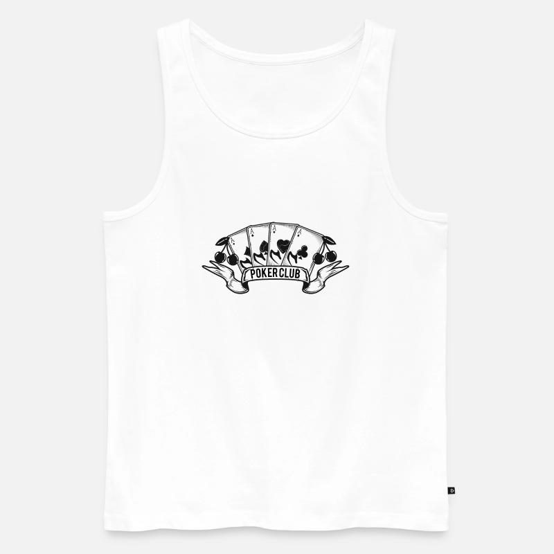 boardgame chess backgammon game night - Männer Premium Bio Tank Top - Weiß