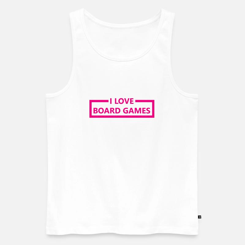 boardgame chess backgammon game night - Männer Premium Bio Tank Top - Weiß