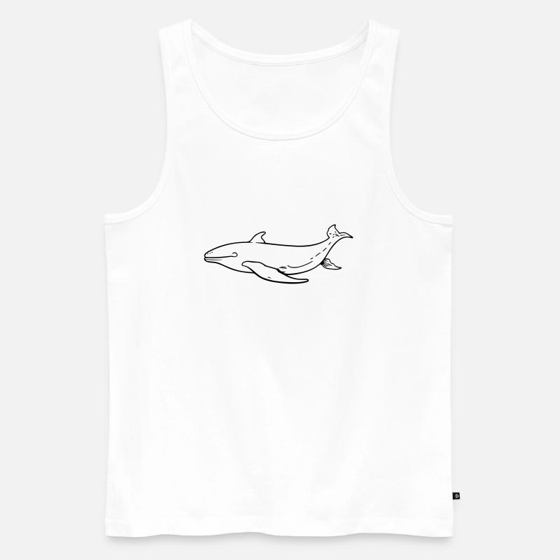Wal - Männer Premium Bio Tank Top - Weiß