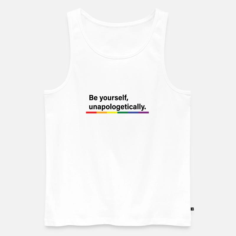 Sei du selbst - Männer Premium Bio Tank Top - Weiß