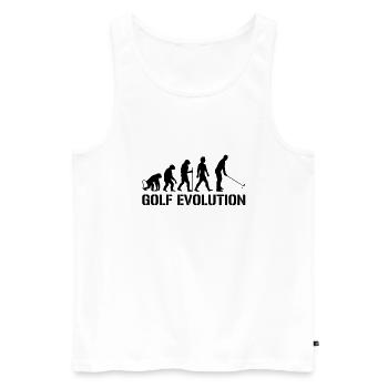 evolution golf - Männer Premium Bio Tank Top - Weiß - Vorne - AI Model Male 178 light (178cm)