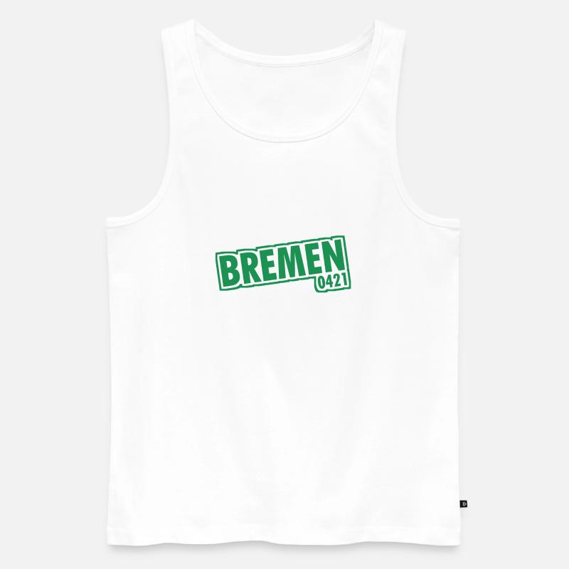 Bremen - 0421 - Vorwahl - Männer Premium Bio Tank Top - Weiß