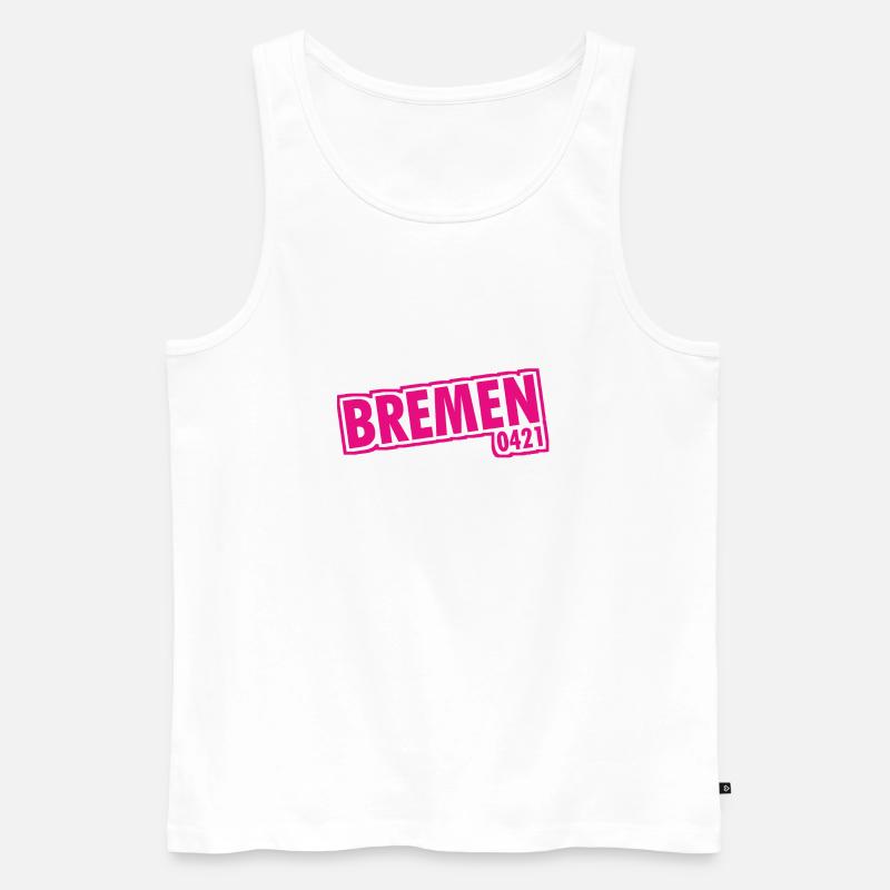 Bremen - 0421 - Vorwahl - Männer Premium Bio Tank Top - Weiß