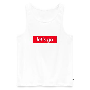 Lets Go Youth Word Funny Saying Gift Shirt - Débardeur bio Premium Homme - blanc - Devant - AI Model Male 178 light (178cm)