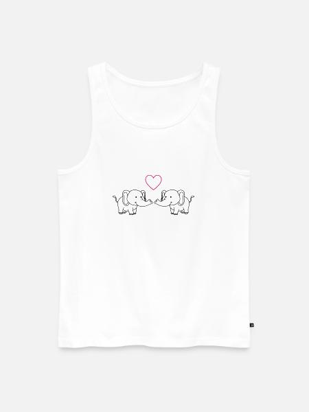 elefanten verliebt - Männer Premium Bio Tank Top - Weiß