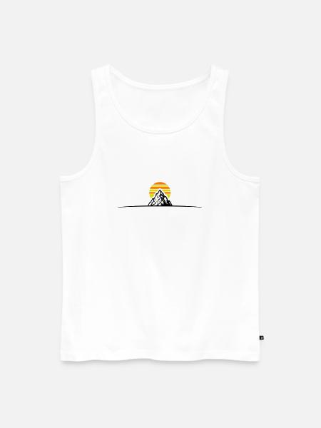 Mountains icon - Men's Premium Organic Tank Top - white