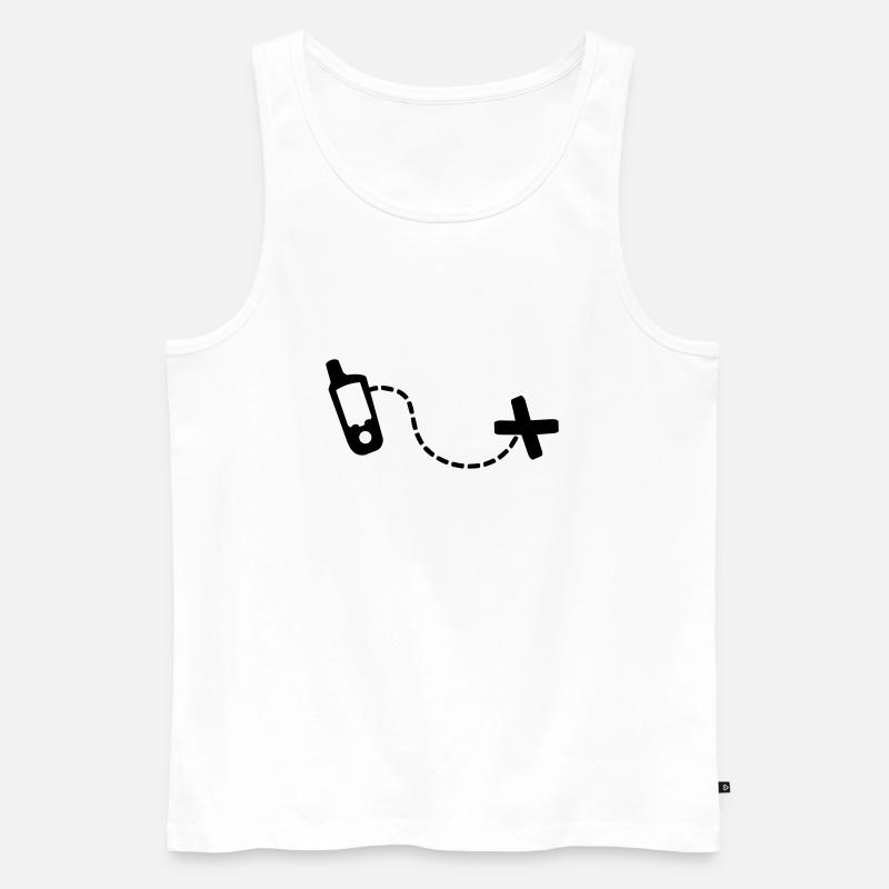 Geocaching - Männer Premium Bio Tank Top - Weiß