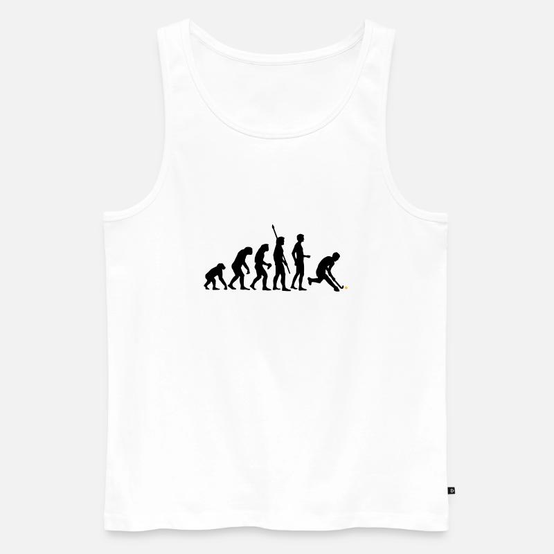 evolution_herren_hockey_2c - Männer Premium Bio Tank Top - Weiß