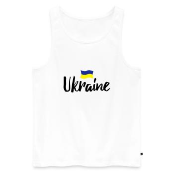 ukraine - Männer Premium Bio Tank Top - Weiß - Vorne - AI Model Male 178 light (178cm)