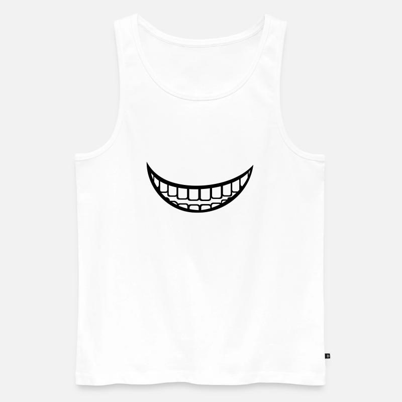 Zähne - Männer Premium Bio Tank Top - Weiß