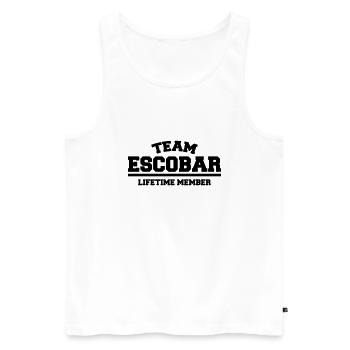 team escobar - Männer Premium Bio Tank Top - Weiß - Vorne - AI Model Male 178 light (178cm)