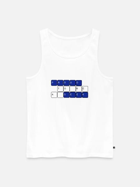I'am en nørd, jeg er en nørd, freak, nørd, nørd, - Herre Premium økologisk tanktop - hvid