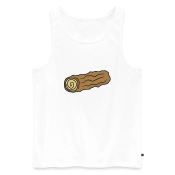 bois de chauffage bois huette holzscheit aboiement holzf - Débardeur bio Premium Homme - blanc - Devant - Michal (187cm)