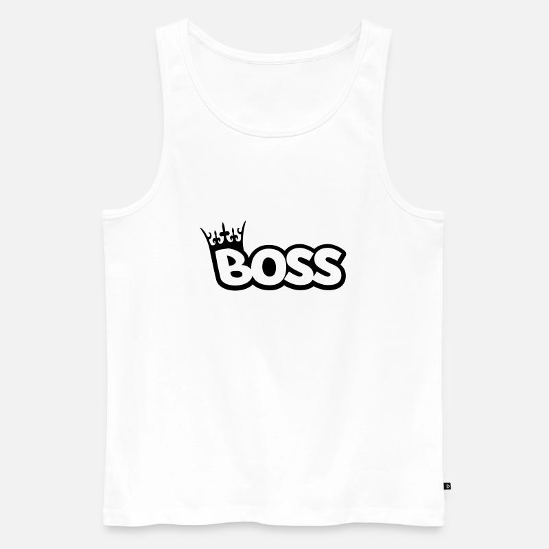 boss - Männer Premium Bio Tank Top - Weiß