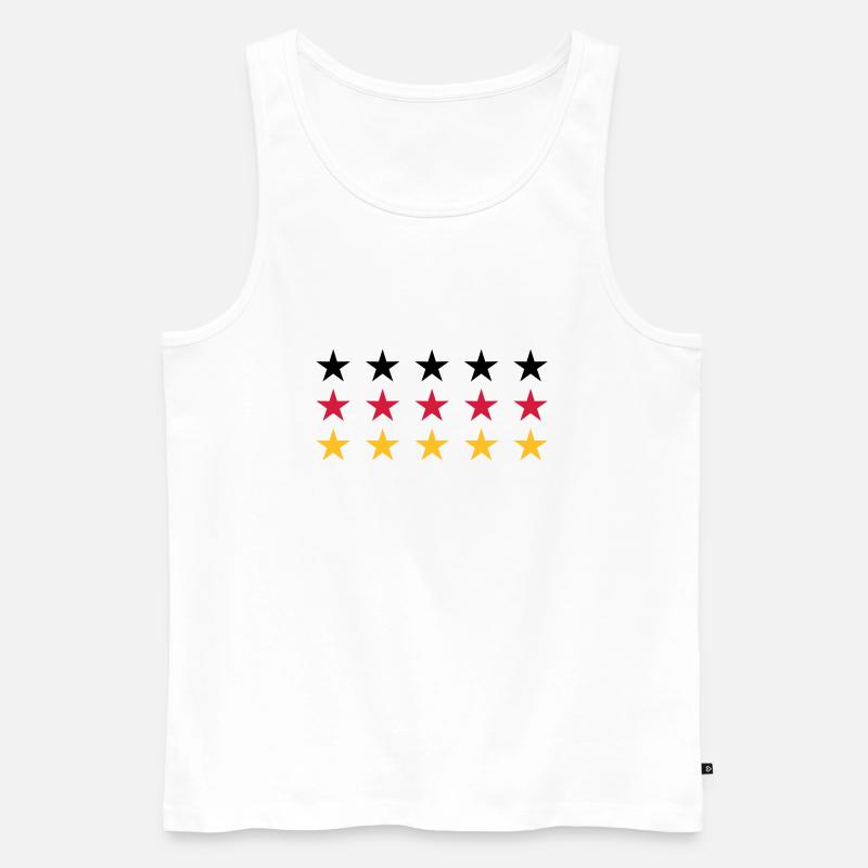 German Flag Stars Design - Männer Premium Bio Tank Top - Weiß