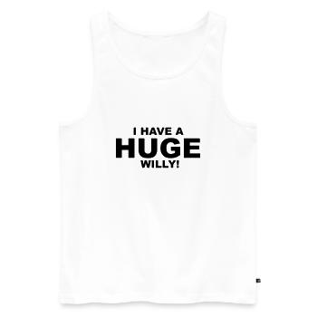 I Have A Huge Willy - Men's Premium Organic Tank Top - white - Front - AI Model Male 178 light (178cm)