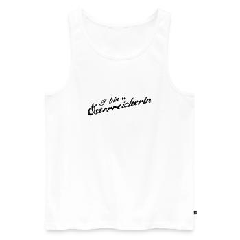 I bin a Österreicherin - Männer Premium Bio Tank Top - Weiß - Vorne - AI Model Male 178 light (178cm)
