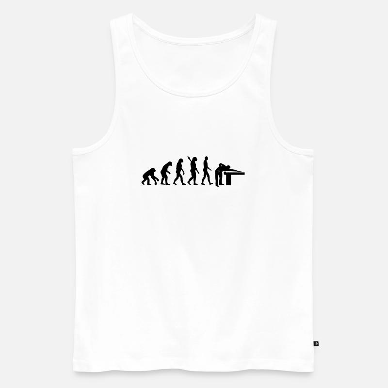 Evolution Billard - Débardeur bio Premium Homme - blanc