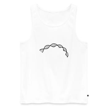 Zellsequenz der DNA-Doppelhelixstruktur - Männer Premium Bio Tank Top - Weiß - Vorne - AI Model Male 178 light (178cm)
