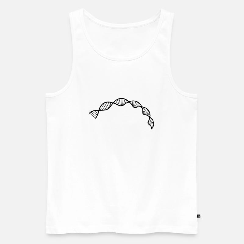 Zellsequenz der DNA-Doppelhelixstruktur - Männer Premium Bio Tank Top - Weiß