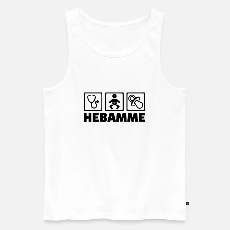 Hebamme - Männer Premium Bio Tank Top - Weiß