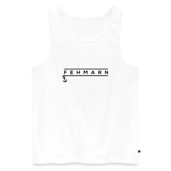 FEHMARN - Männer Premium Bio Tank Top - Weiß - Vorne - Michal (187cm)