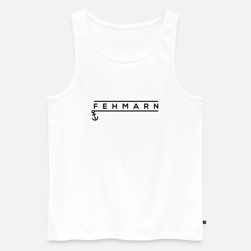 FEHMARN - Männer Premium Bio Tank Top - Weiß