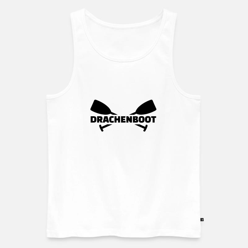 Drachenboot - Männer Premium Bio Tank Top - Weiß