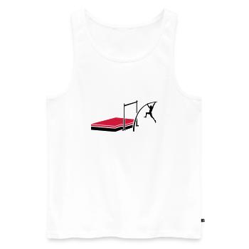 Saut à la perche - Débardeur bio Premium Homme - blanc - Devant - Michal (187cm)
