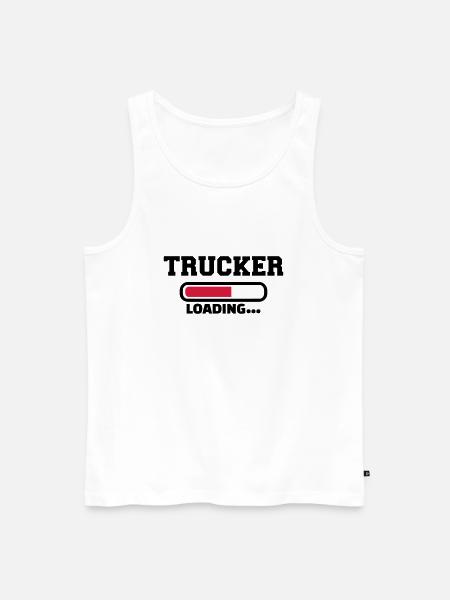 Trucker - Men's Premium Organic Tank Top - white