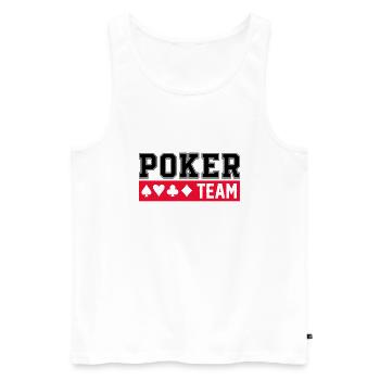Équipe de poker - Débardeur bio Premium Homme - blanc - Devant - AI Model Male 178 light (178cm)