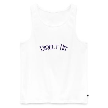 Direct hit - Männer Premium Bio Tank Top - Weiß - Vorne - AI Model Male 178 light (178cm)