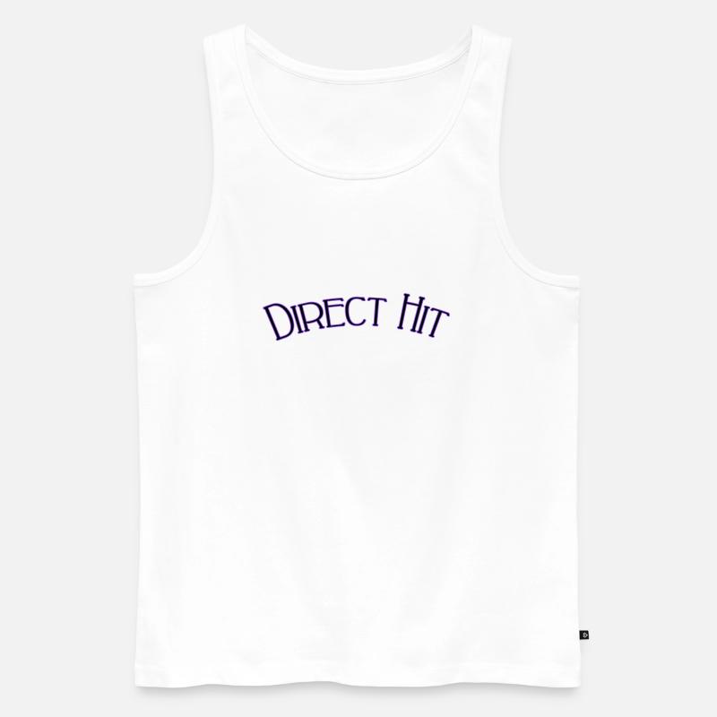Direct hit - Männer Premium Bio Tank Top - Weiß