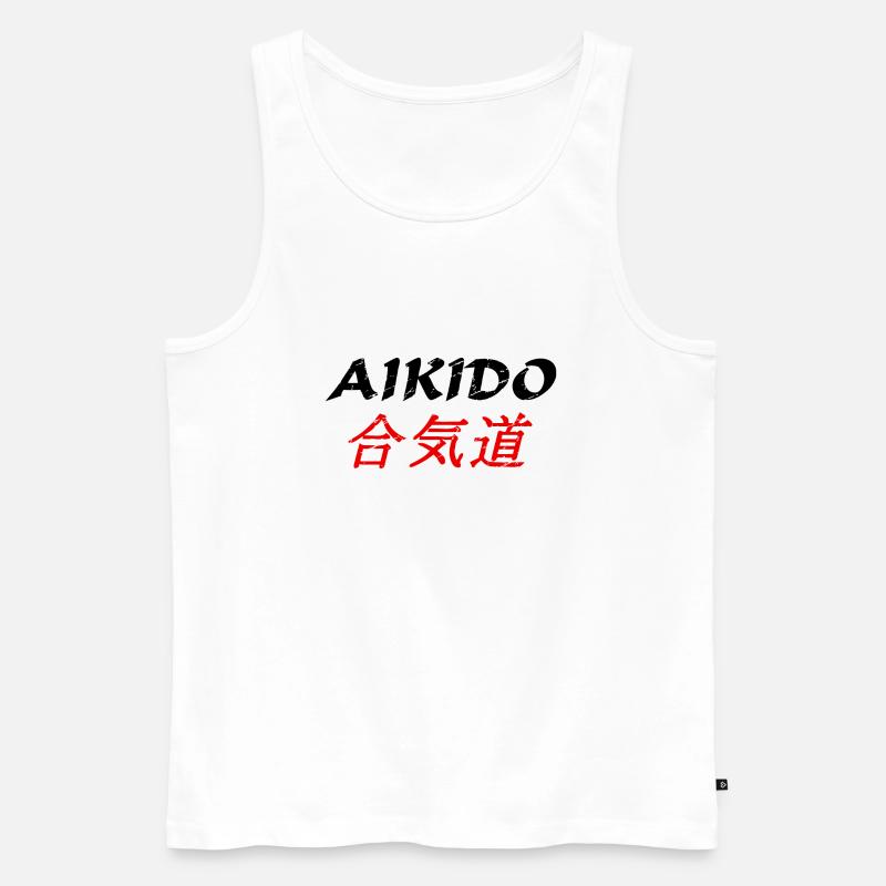 Aikido - Männer Premium Bio Tank Top - Weiß