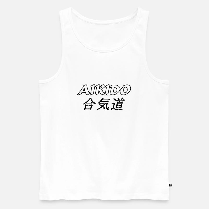 Aikido - Männer Premium Bio Tank Top - Weiß