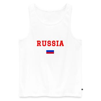 Russie - Débardeur bio Premium Homme - blanc - Devant - Michal (187cm)