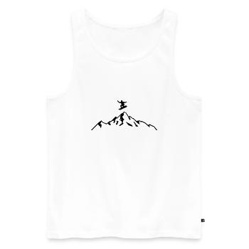 Snowboard, Halfpipe, Wintersport, Skiurlaub - Männer Premium Bio Tank Top - Weiß - Vorne - AI Model Male 178 light (178cm)