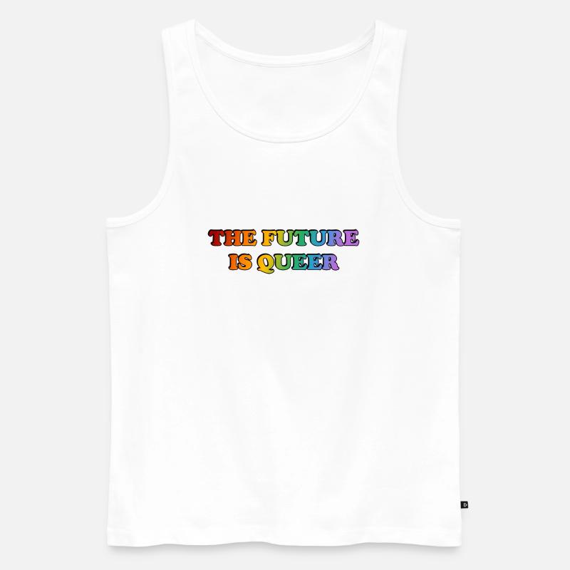 Die Zukunft ist queer - Männer Premium Bio Tank Top - Weiß