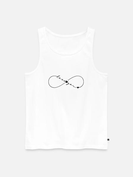 Love You Infinity Symbol - Men's Premium Organic Tank Top - white