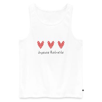 RETRAITE. RETRAITE. RETRAITEE. RETRAITE - Débardeur bio Premium Homme - blanc - Devant - Michal (187cm)