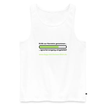 Ignoriervorgang - Promotion - Men's Premium Organic Tank Top - white - Front - AI Model Male 178 light (178cm)