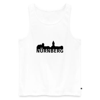 Nürnberg - Männer Premium Bio Tank Top - Weiß - Vorne - Michal (187cm)