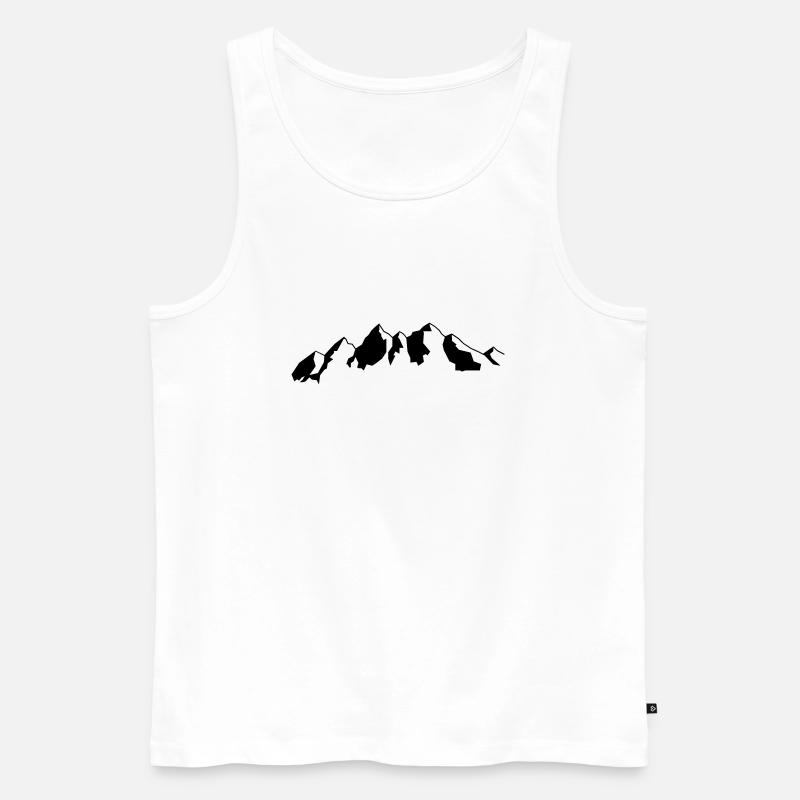Berge - Männer Premium Bio Tank Top - Weiß