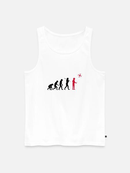 The drone evolution - Männer Premium Bio Tank Top - Weiß